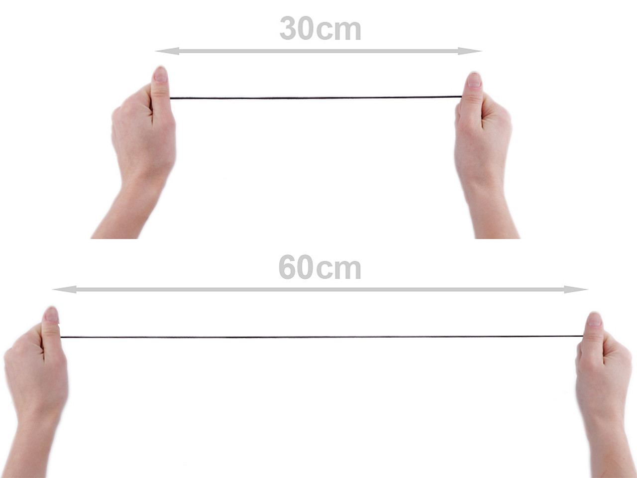 Elastic rotund, ø0,8 mm - Alb (50 Metri)