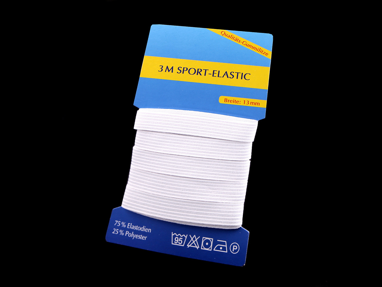 Elastic simplu confecții, lățime 6; 8; 13 mm - set - Alb (1 Set)