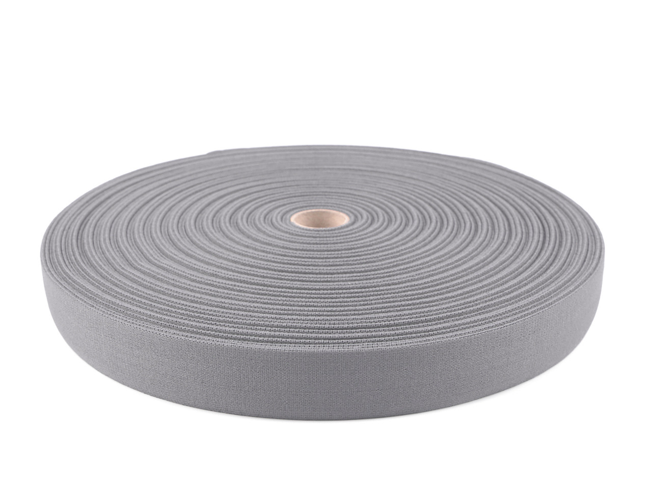 Elastic lat țesut moale, lățime 35 mm - Gri neutral (1 Metru)