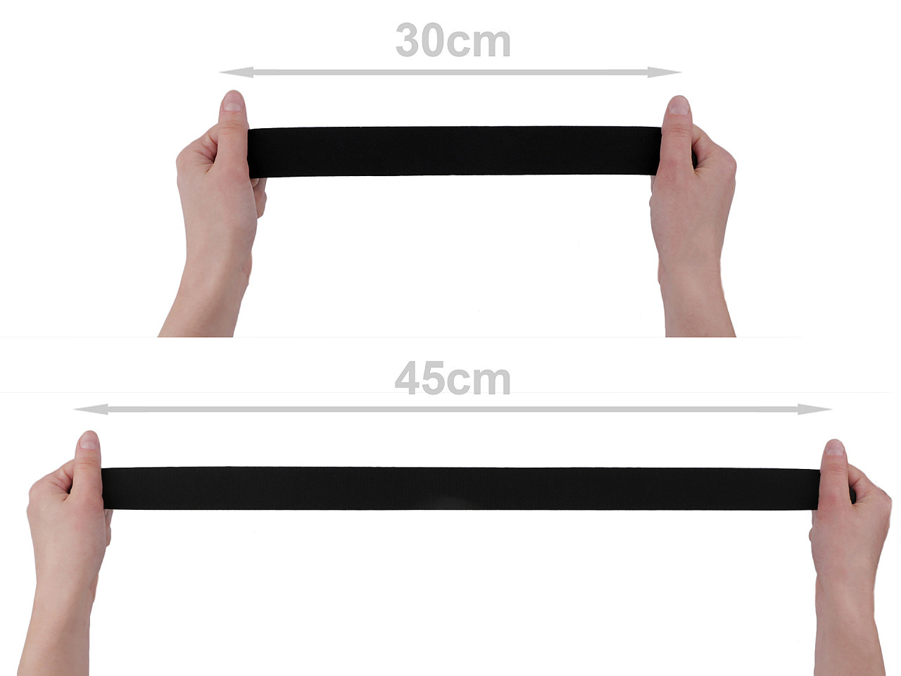 Elastic lat țesut moale, lățime 35 mm - Gri neutral (1 Metru)