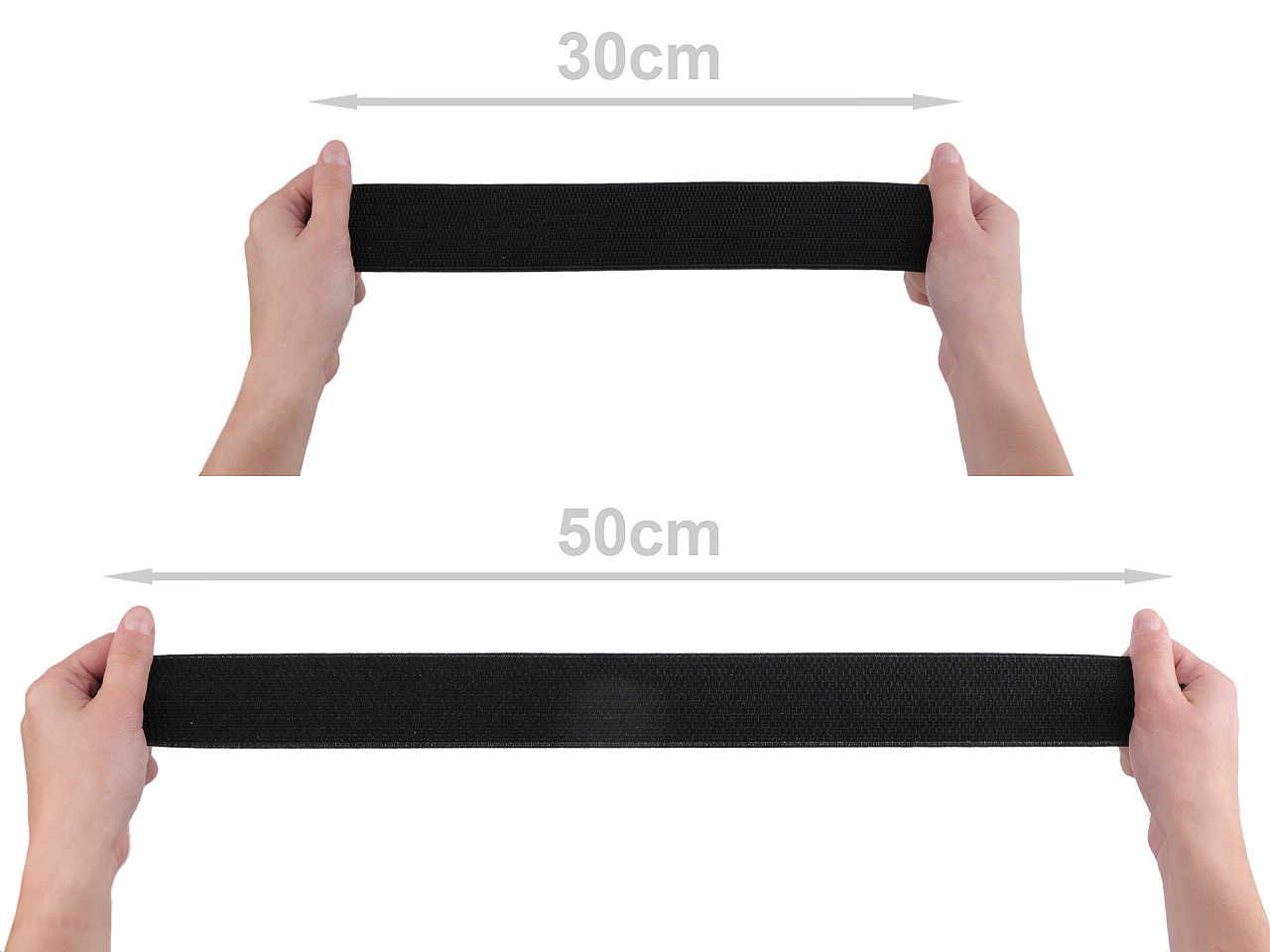 Elastic lățime 50 mm - Gri albăstrui deschis (1 Metru)