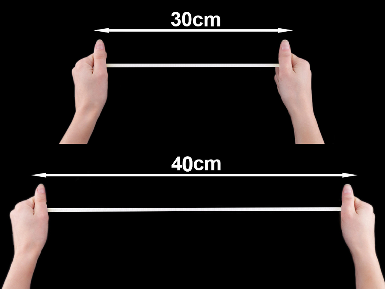 Elastic confecții, lățime 12 mm - Negru (20 Metri)