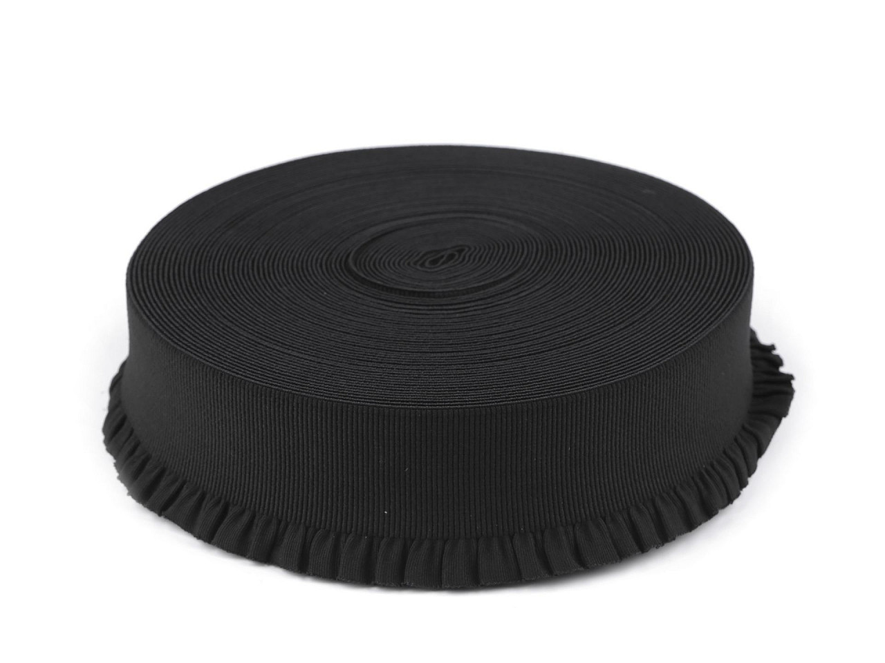 Banda elastica cu volanase latime 53 mm - Verde închis (1 Metru)