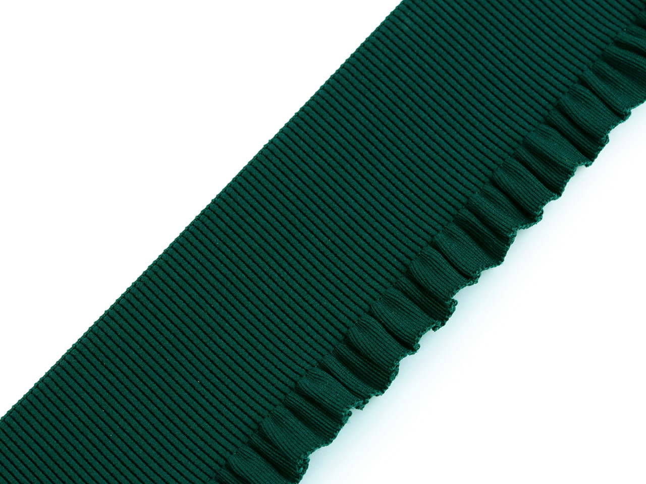 Banda elastica cu volanase latime 53 mm - Verde închis (1 Metru)