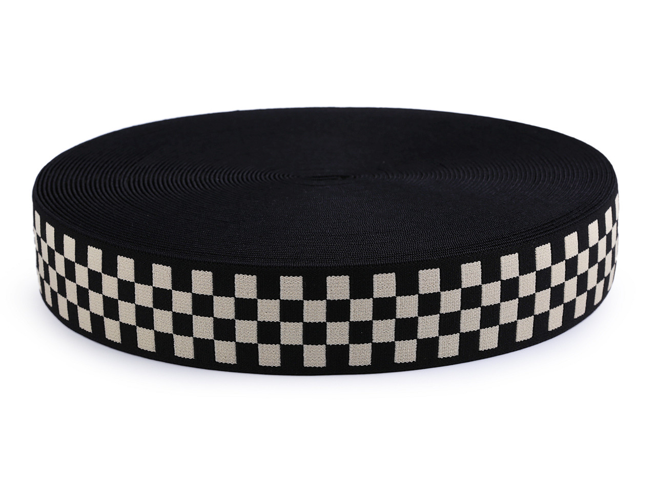 Banda elastica moale latime 40 mm - Negru (1 Metru)