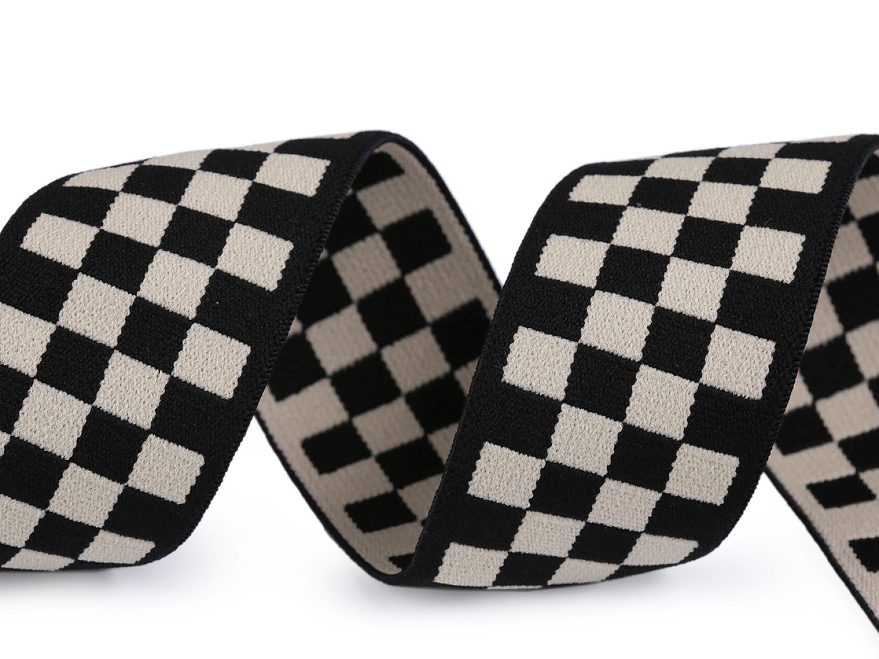 Banda elastica moale latime 40 mm - Negru (1 Metru)