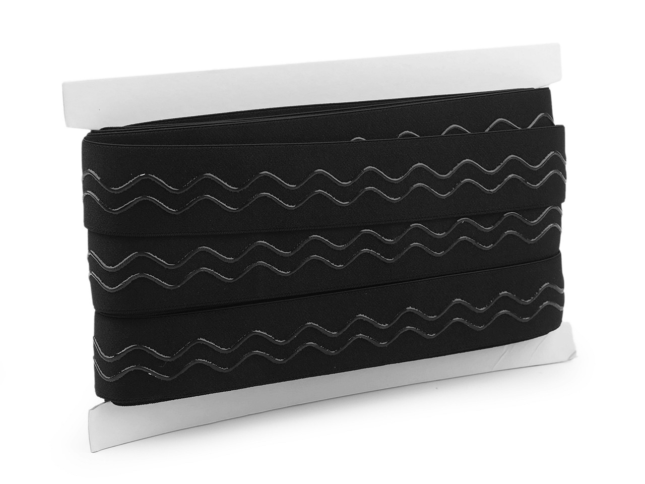 Banda elastica cu silicon latime 40 mm - Negru (1 Metru)