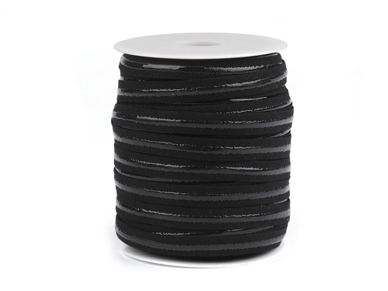 Banda elastica cu silicon  12 mm - Negru (1 Metru)