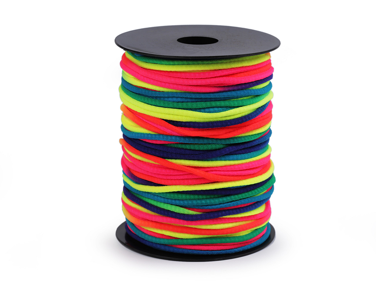 Snur elastic rotund curcubeu ø3 mm moale - Multicolor (1 Metru)