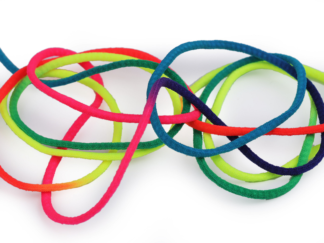 Snur elastic rotund curcubeu ø3 mm moale - Multicolor (1 Metru)