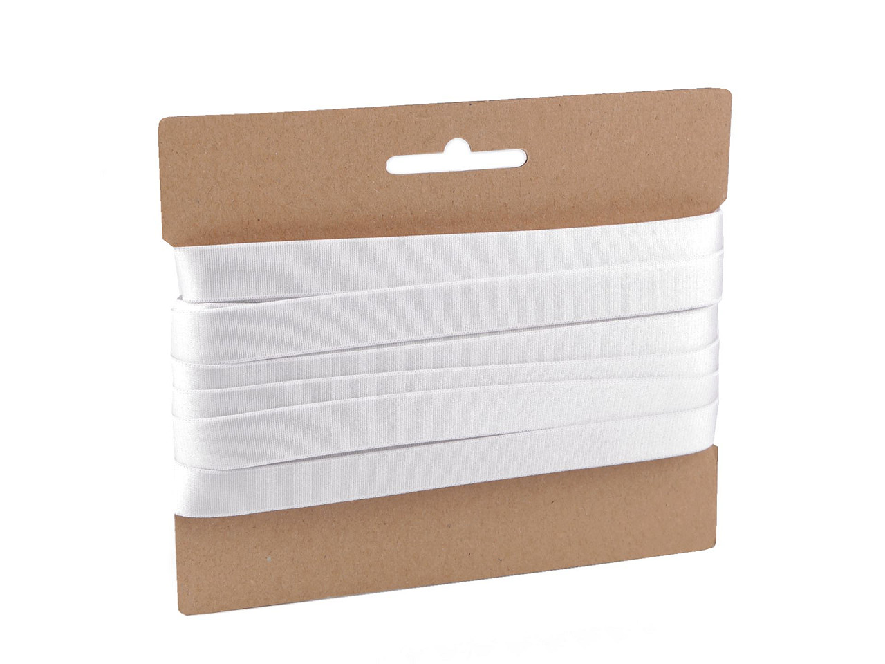 Elastic satinat 15 mm - Alb (10 Metri)