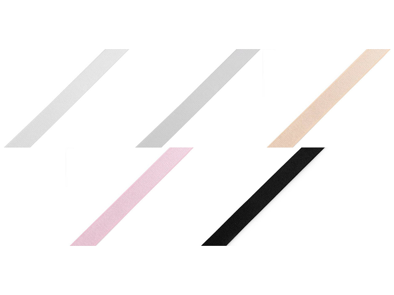 Elastic satinat 15 mm - Alb (10 Metri)