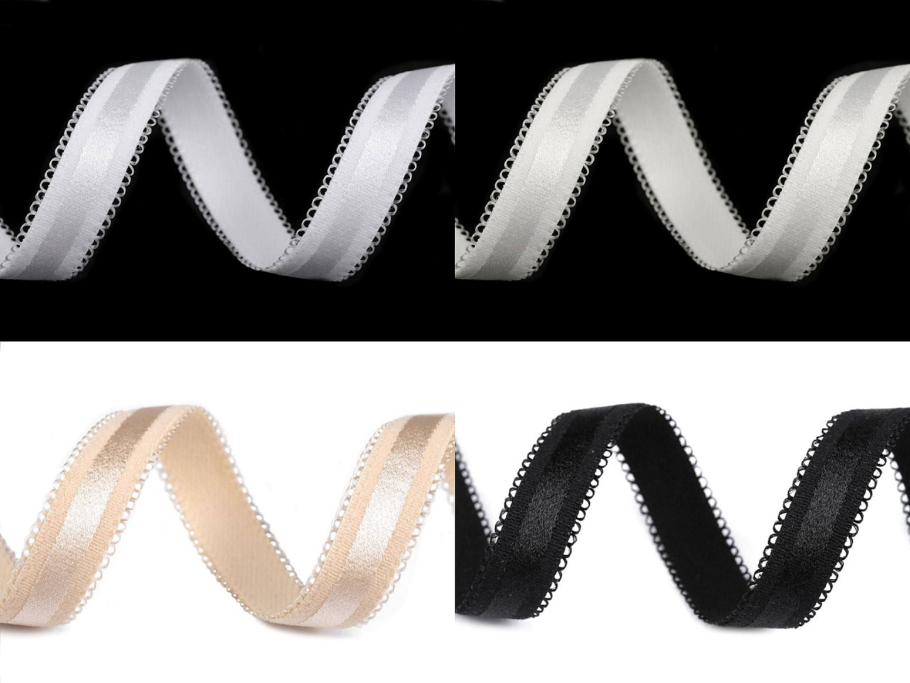 Elastic bretele sutien 16 mm - Crem foarte deschis (90 Metri)