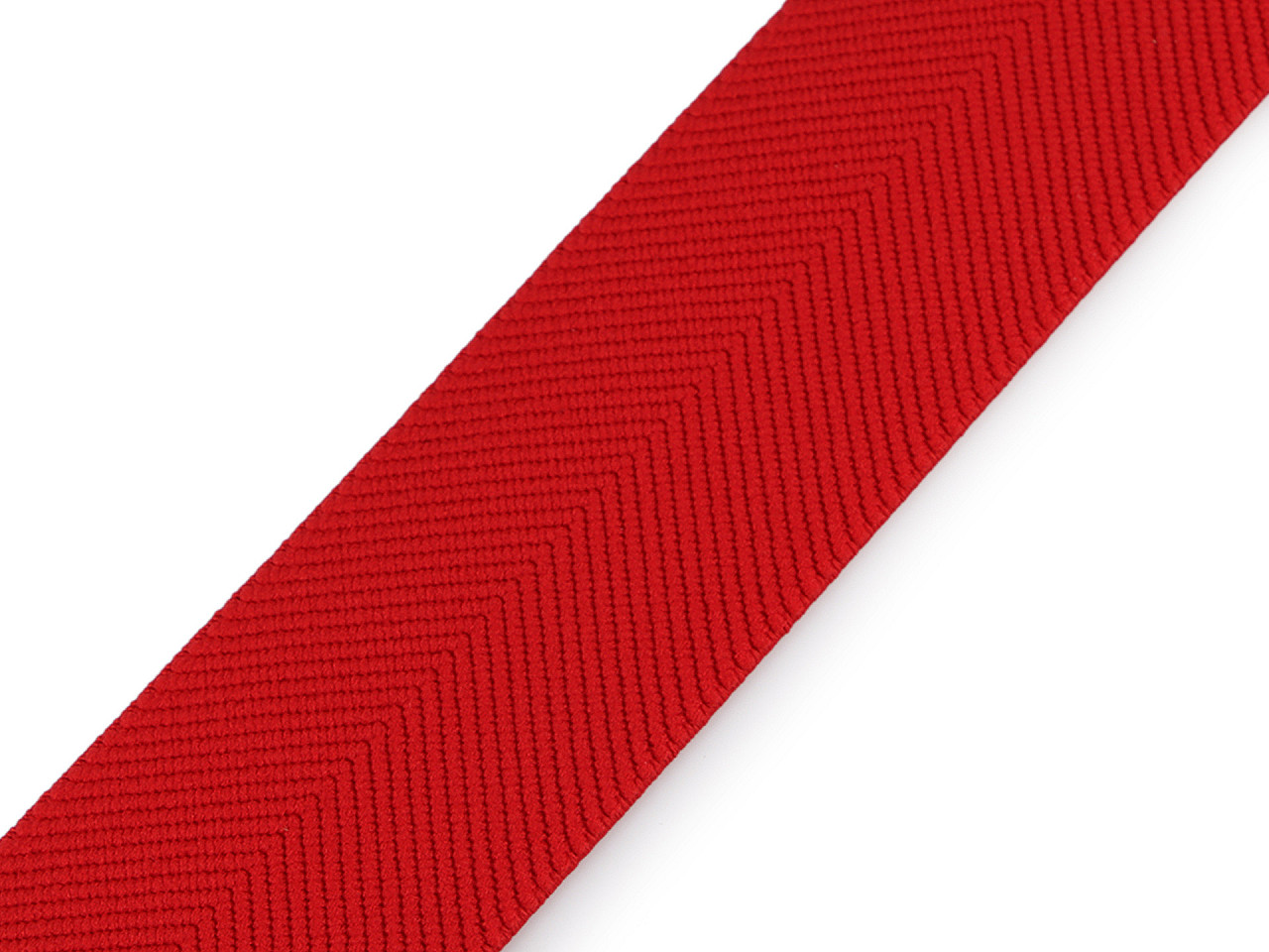 Elastic cu model twill pentru curele si bretele, latime 40 mm - Roșu (1 Metru)