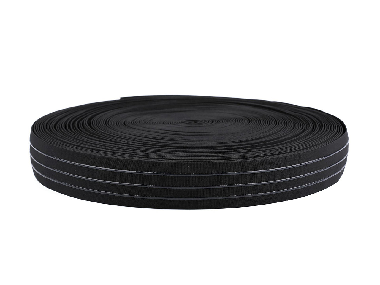 Banda elastica cu silicon  latime 50 mm - Negru (1 Metru)