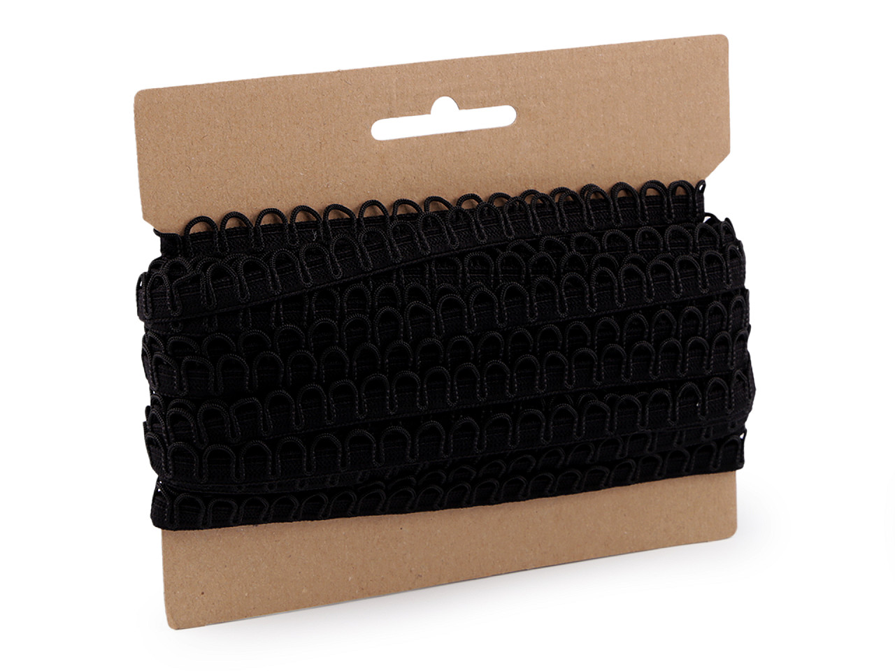 Elastic cu ochrti latime 13 mm - Negru (18 Metri)