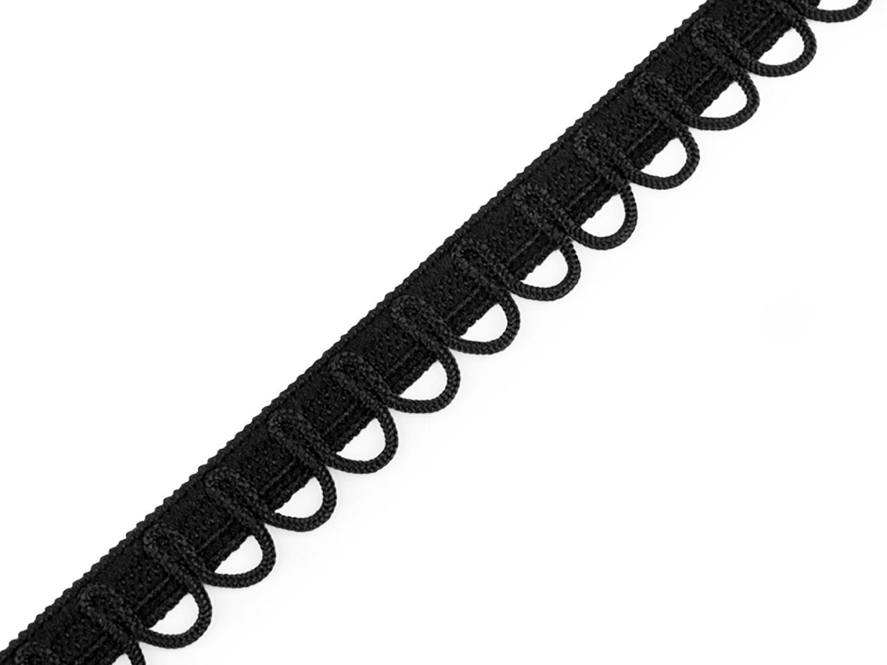 Elastic cu ochrti latime 13 mm - Negru (18 Metri)