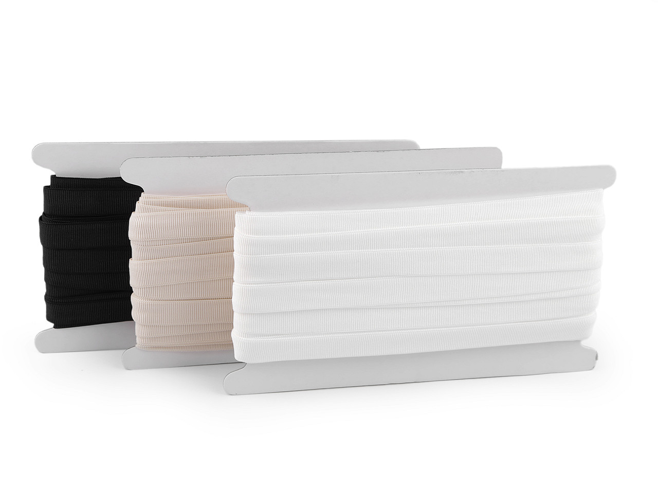Elastic ripsat / elastic sutien 15 mm - Alb (18 Metri)