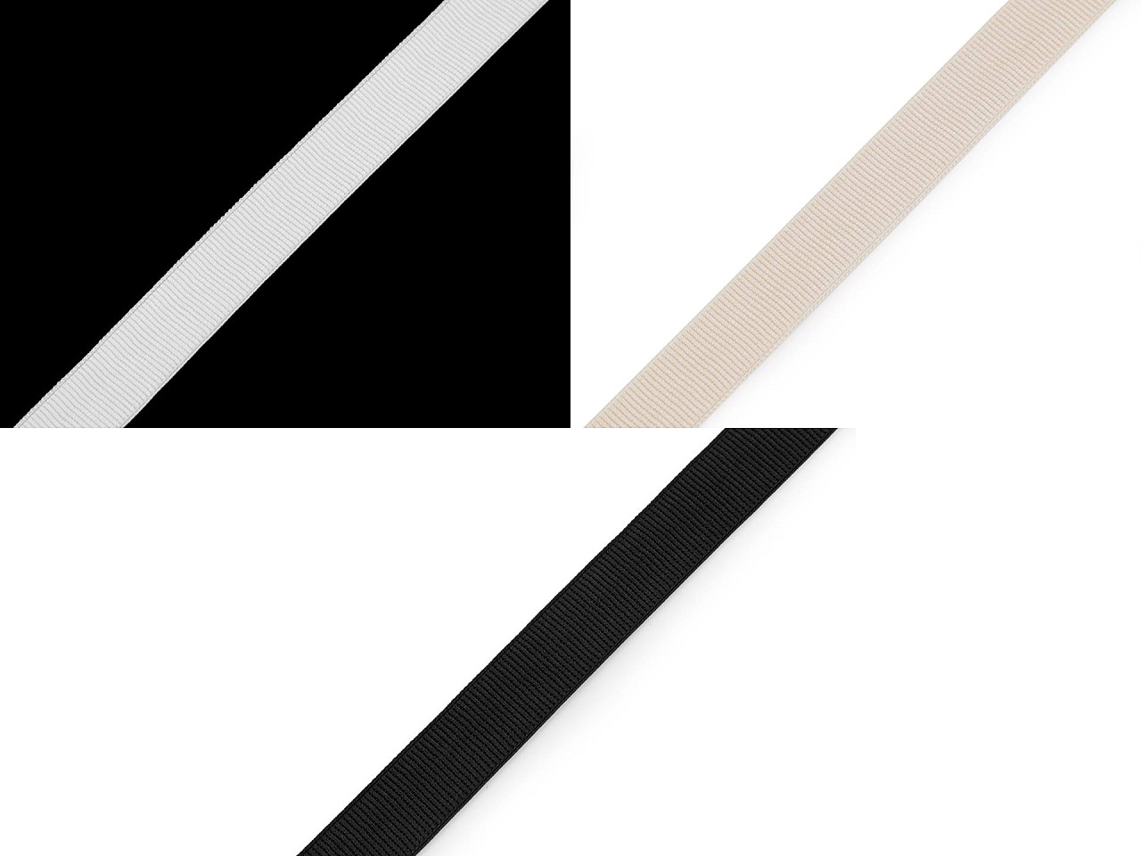 Elastic ripsat / elastic sutien 15 mm - Alb (18 Metri)