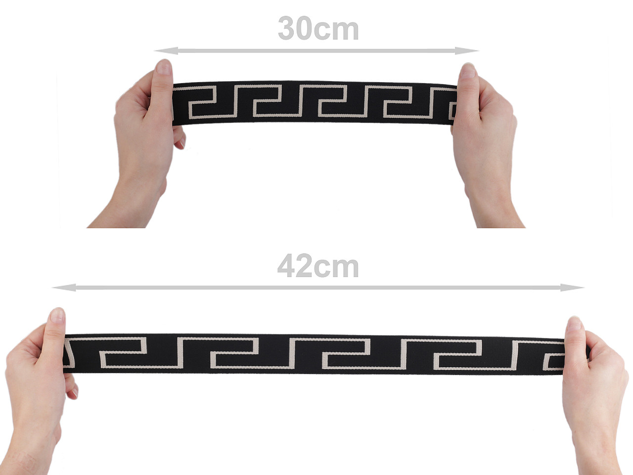Banda elastica moale, 40 mm - Negru (1 Metru)