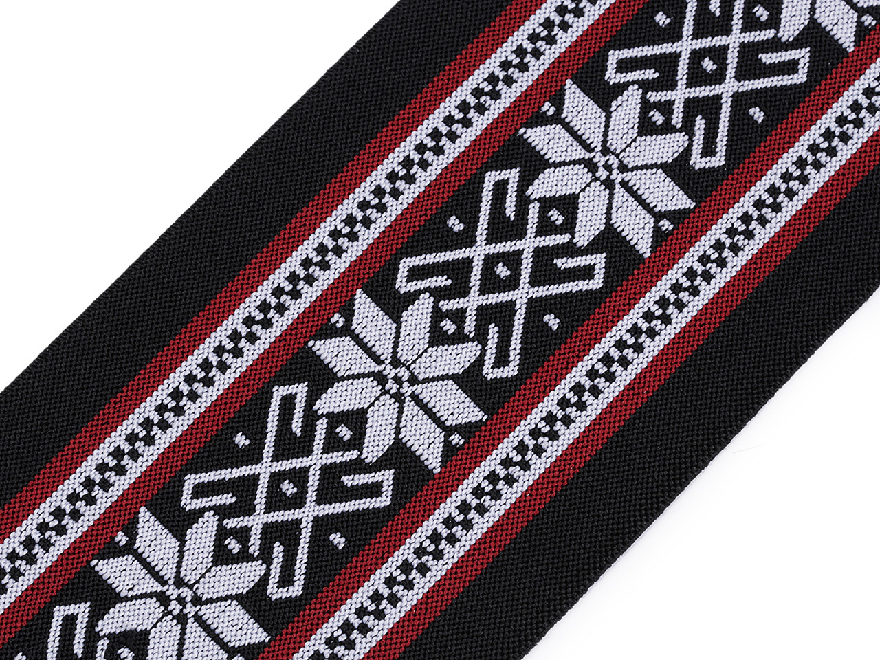 Banda elastica decorativa, 10cm - Negru (1 Metru)