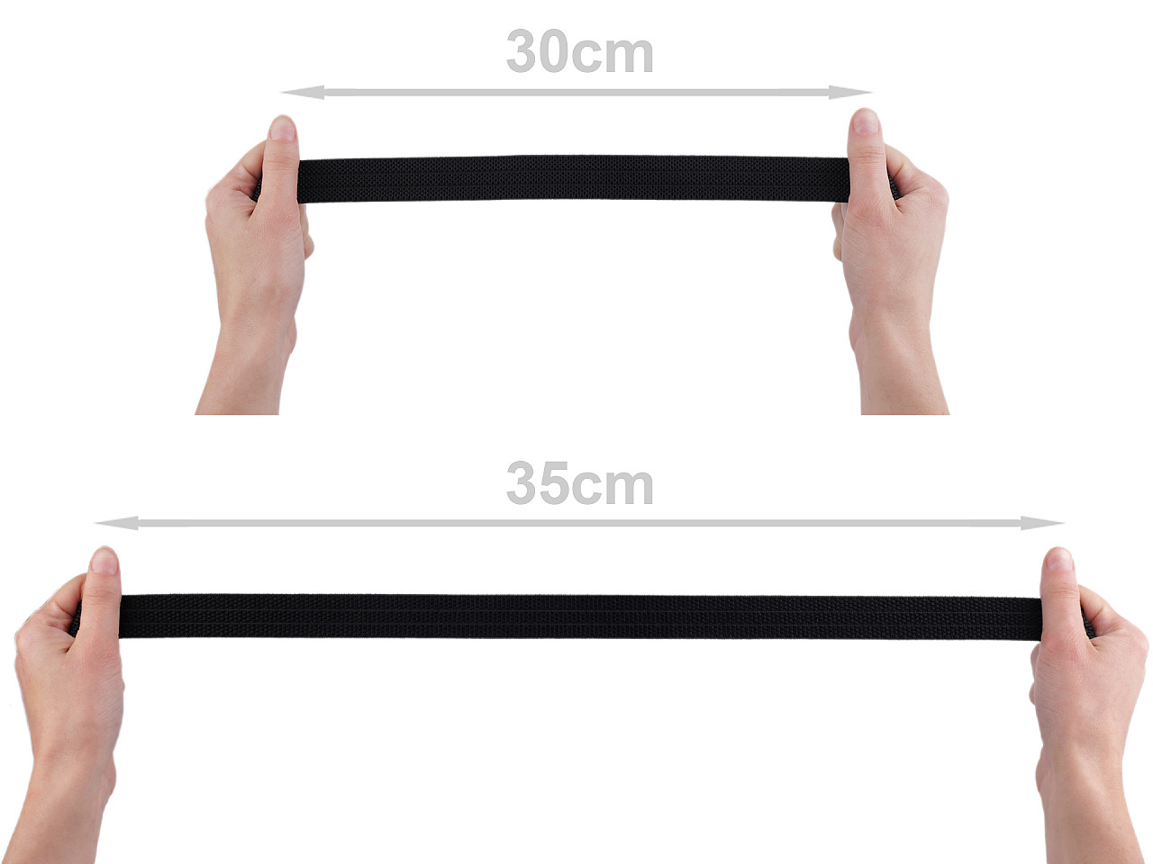 Elastic bretele / curele extra puternic lățime 25 mm - Negru (1 Metru)