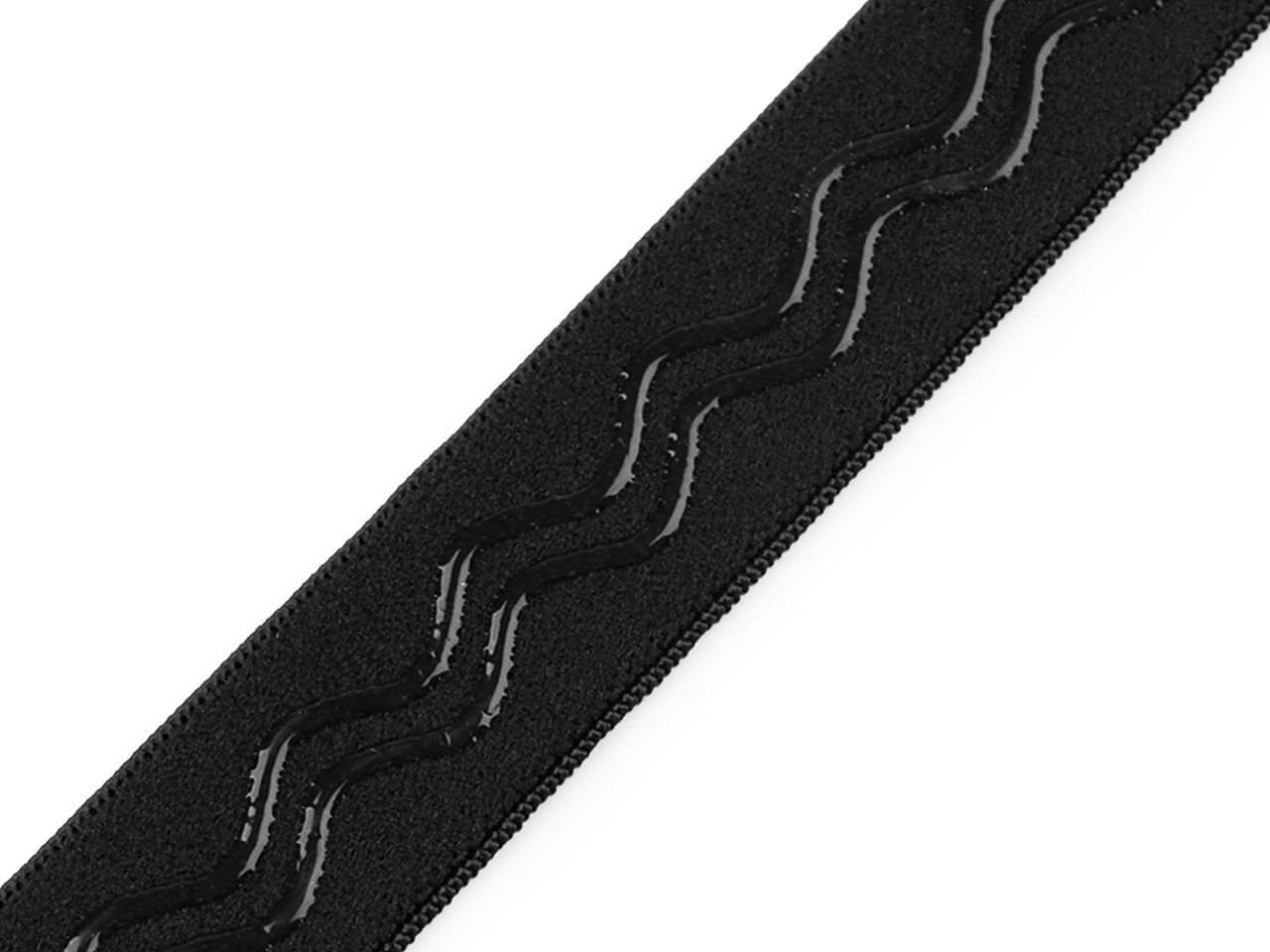 Banda elastica cu silicon 25 mm - Negru (1 Metru)