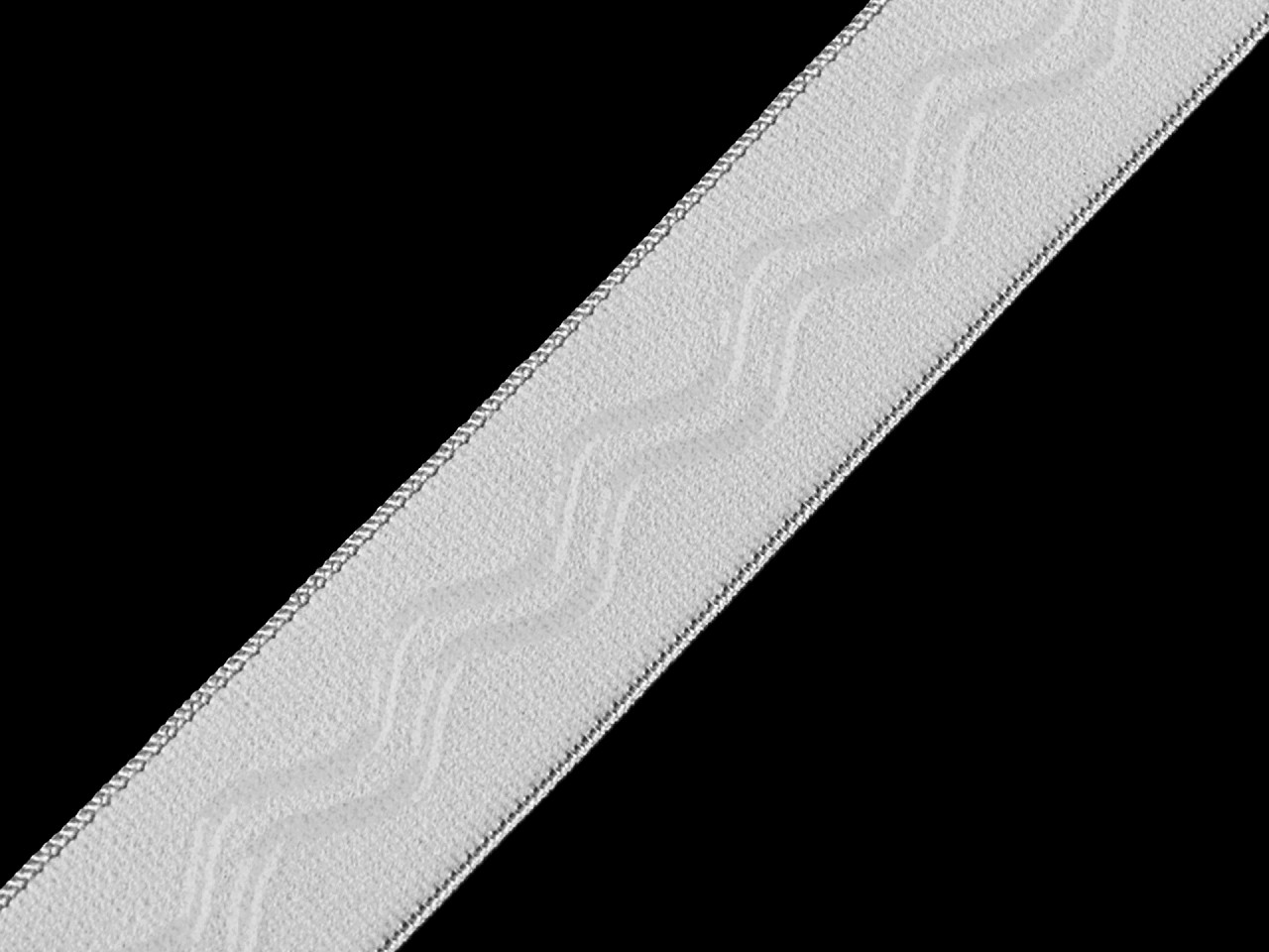 Banda elastica cu silicon 25 mm - Negru (1 Metru)