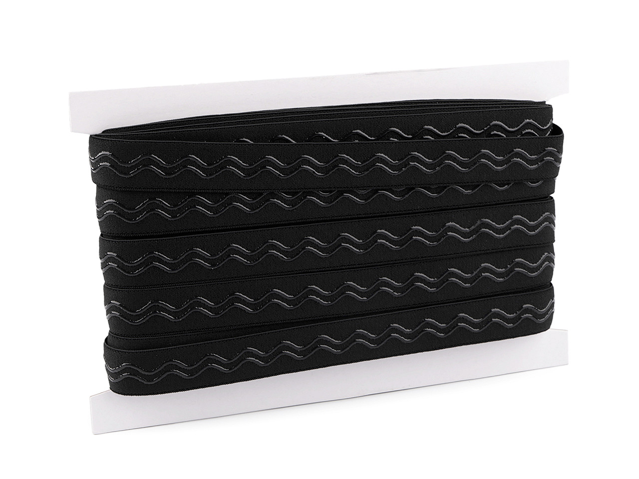 Banda elastica cu silicon 25 mm - Negru (1 Metru)