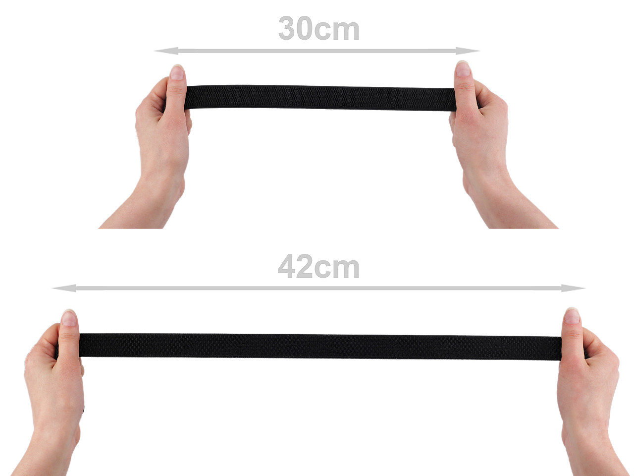 Banda elastica 25 mm - Negru (1 Metru)