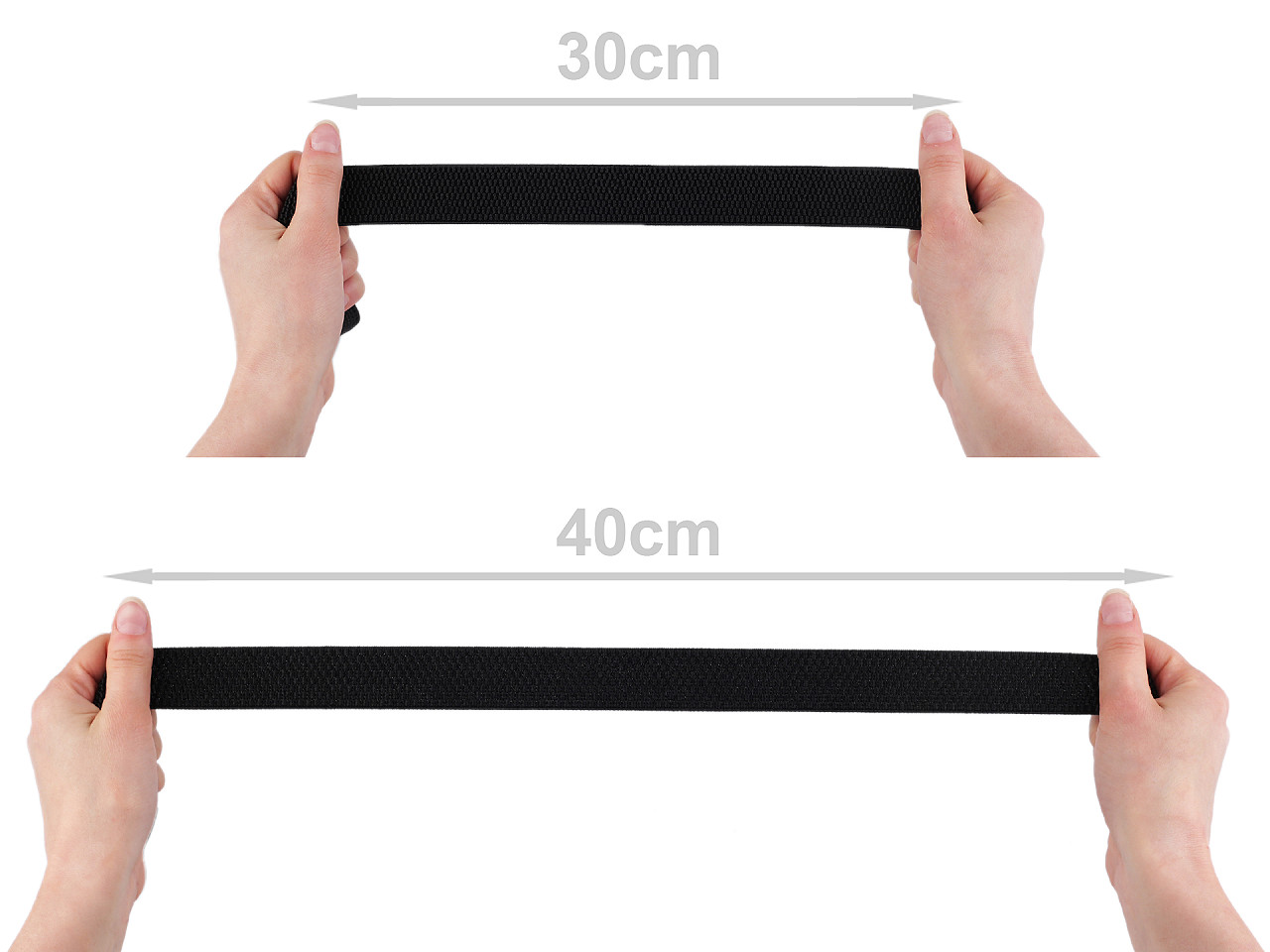 Banda elastica 30 mm - Negru (1 Metru)