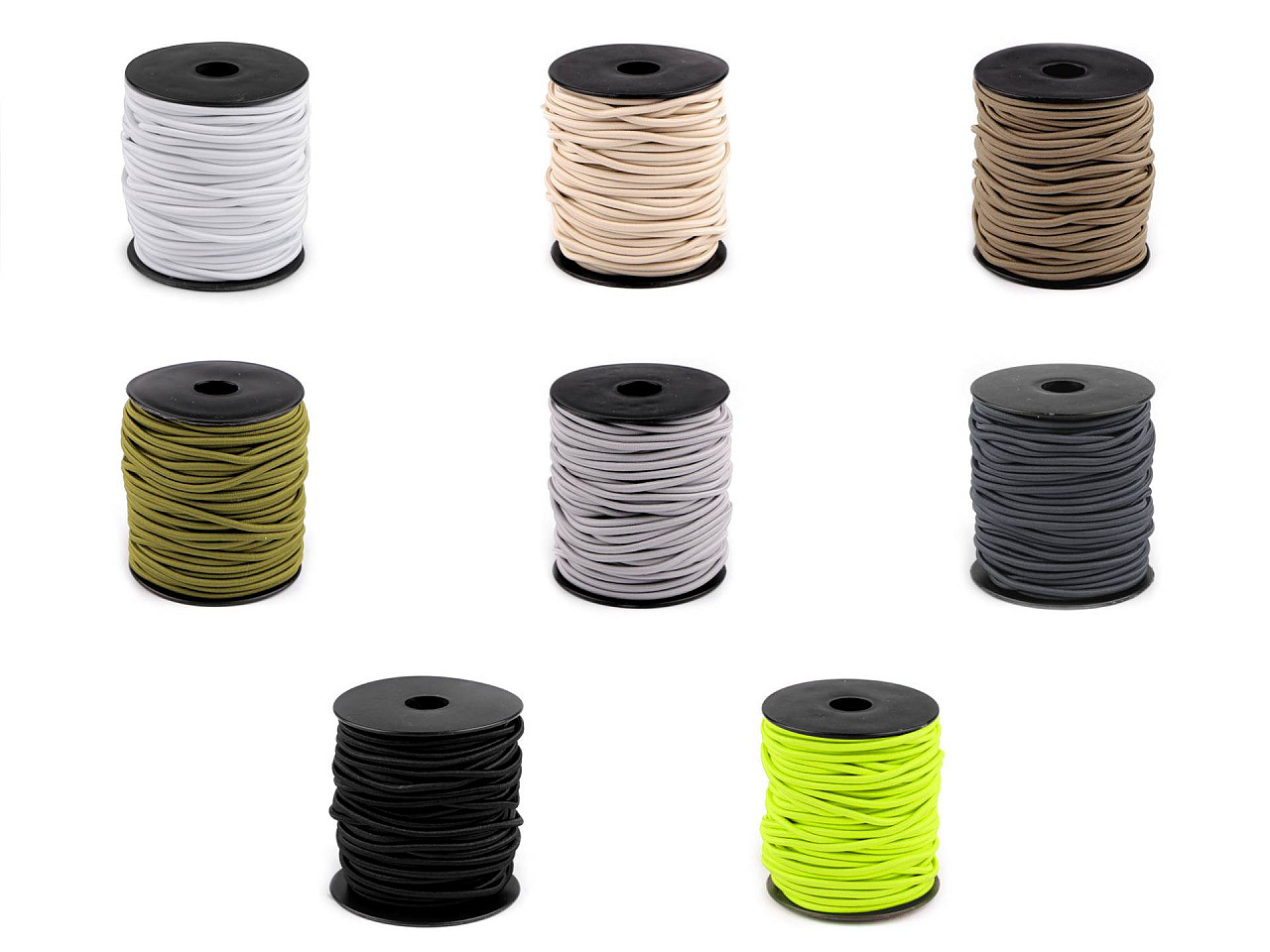 Elastic rotund ø3 mm - Gri deschis (25 Metri)