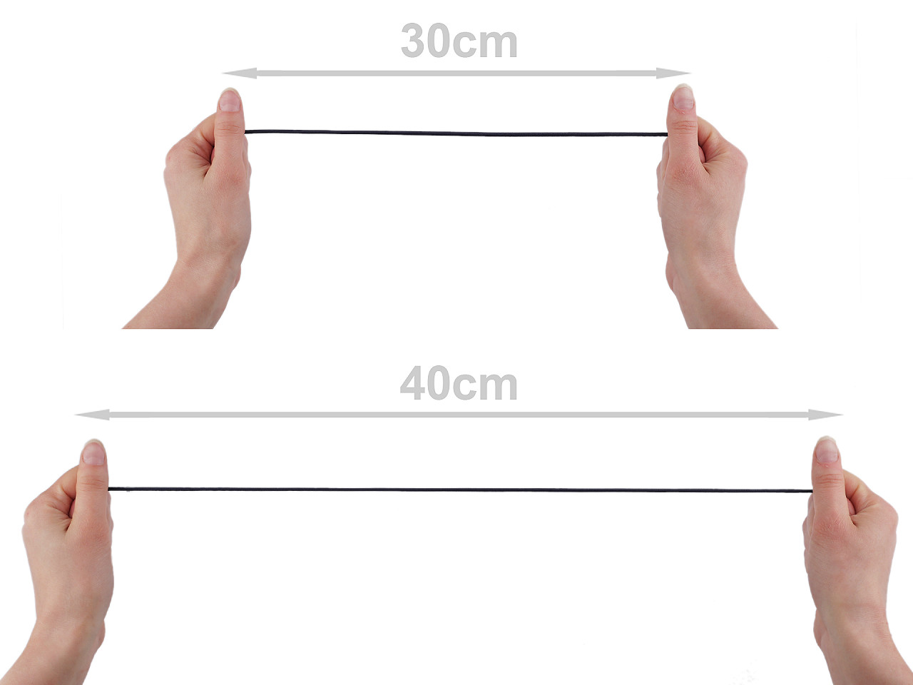 Elastic rotund ø3 mm - Gri deschis (25 Metri)