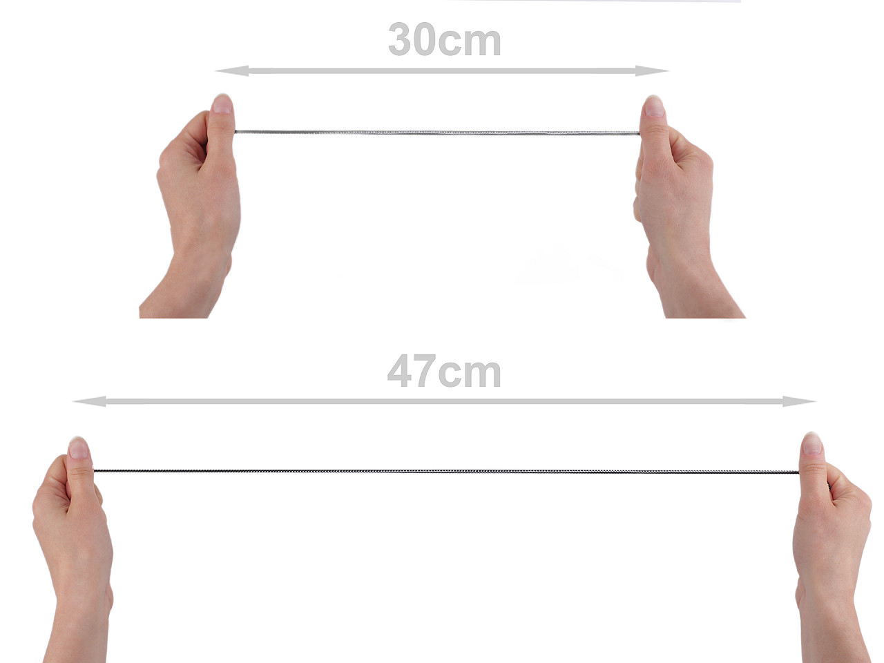 Elastic rotund ø2,5 mm - Alb (25 Metri)