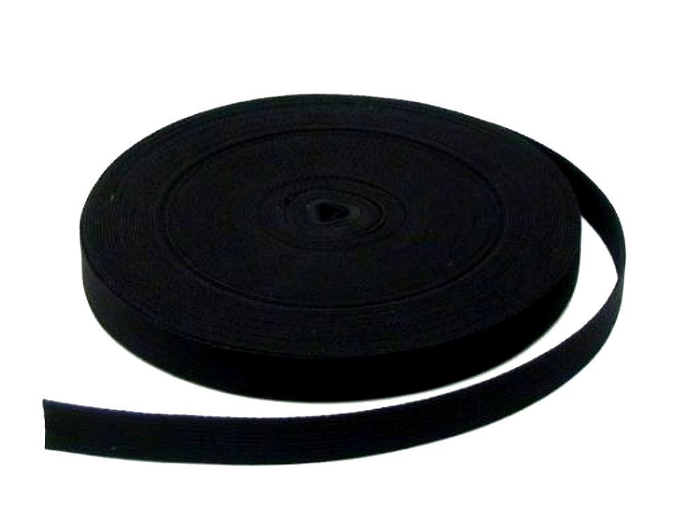 Chingă bumbac, lățime 20 mm - Negru (25 Metri)