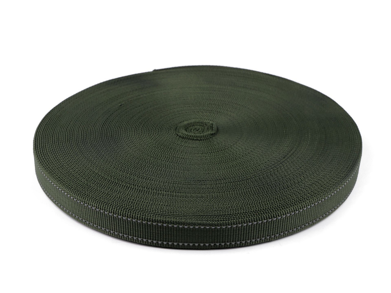 Chingă cu cusătură reflectorizantă, lățime 25 mm - Negru (1 Metru)