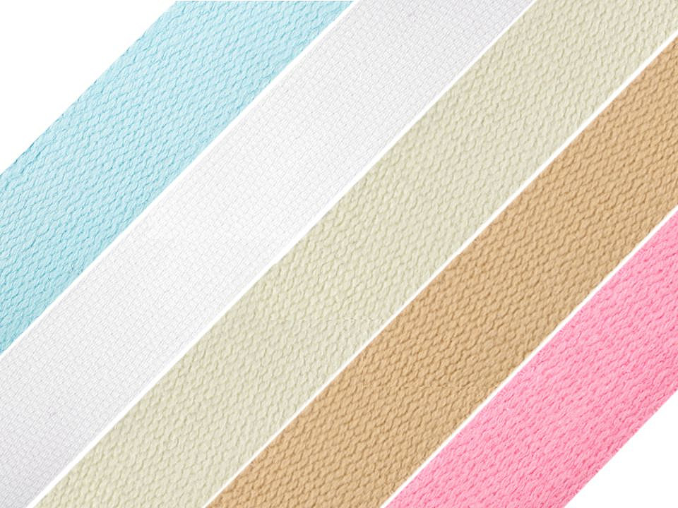 Chingă bumbac, lățime 25 mm - Bleu gheață (25 Metri)