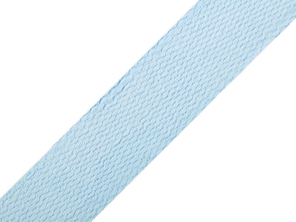 Chingă bumbac, lățime 25 mm - Bleu gheață (25 Metri)