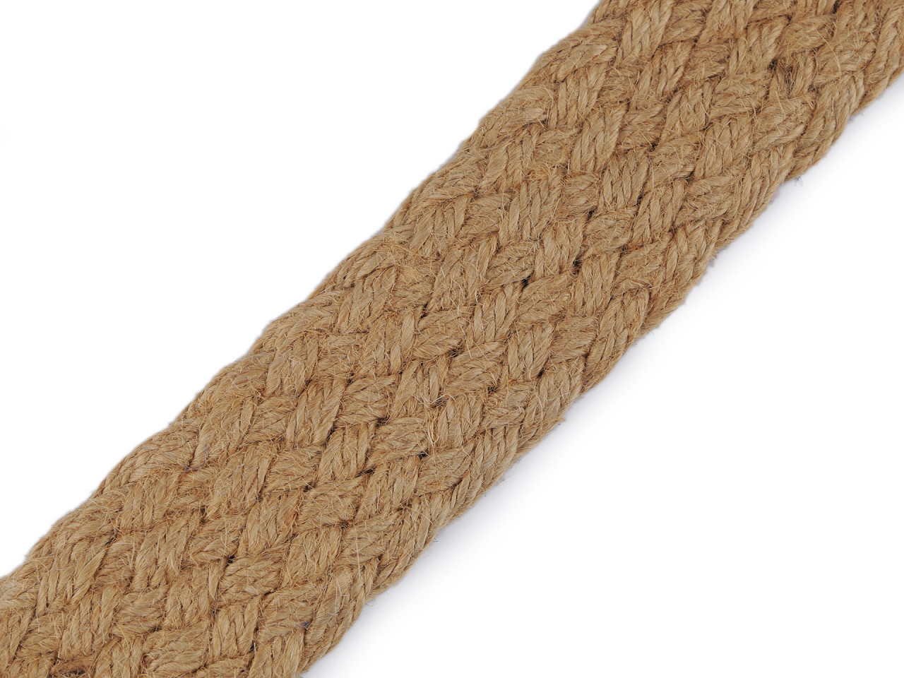Chingă de iută împletită, lățime 35 mm - Ecru natural (1 Metru)