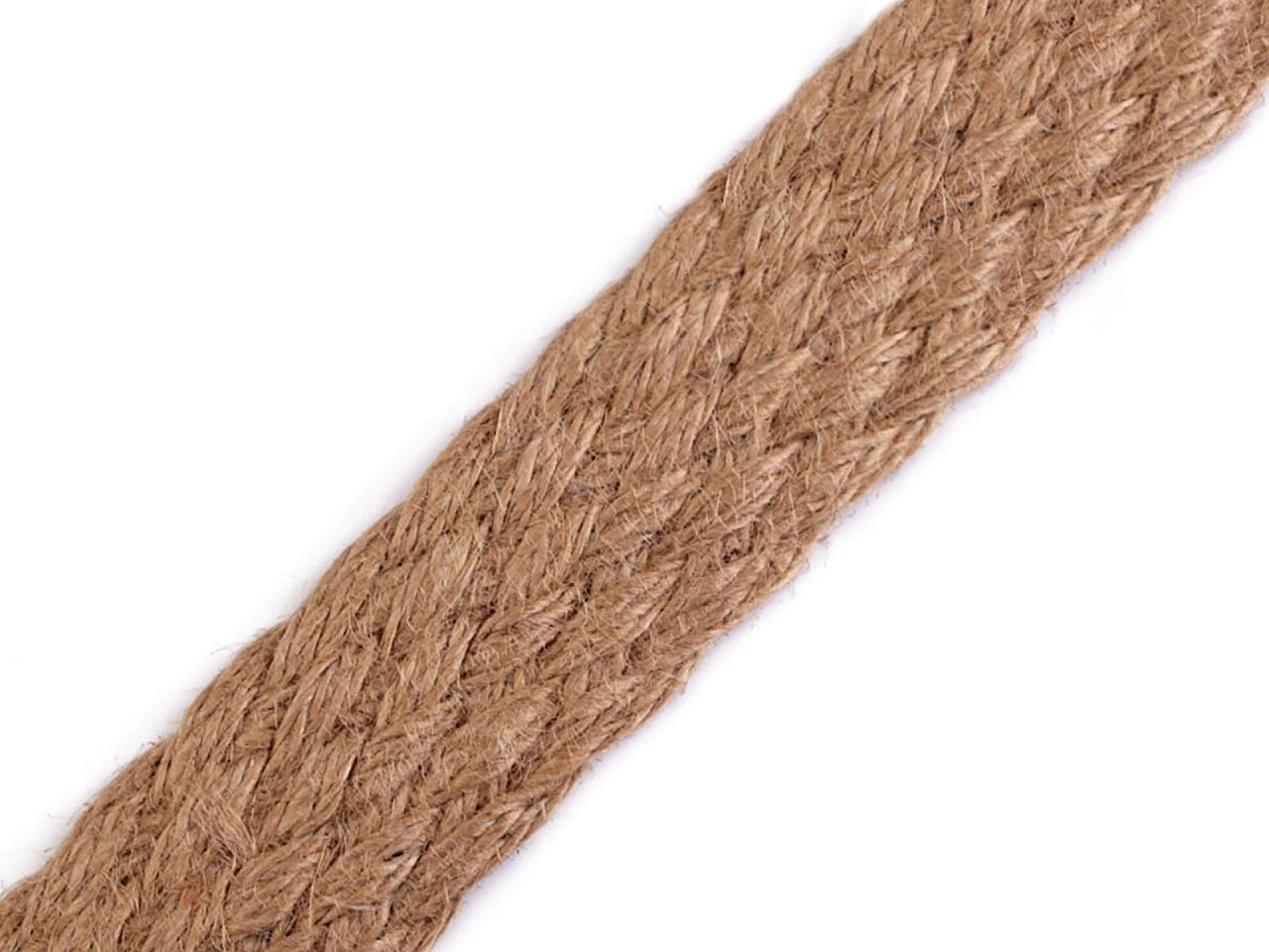 Chingă de iută împletită, lățime 35 mm - Ecru natural (1 Metru)