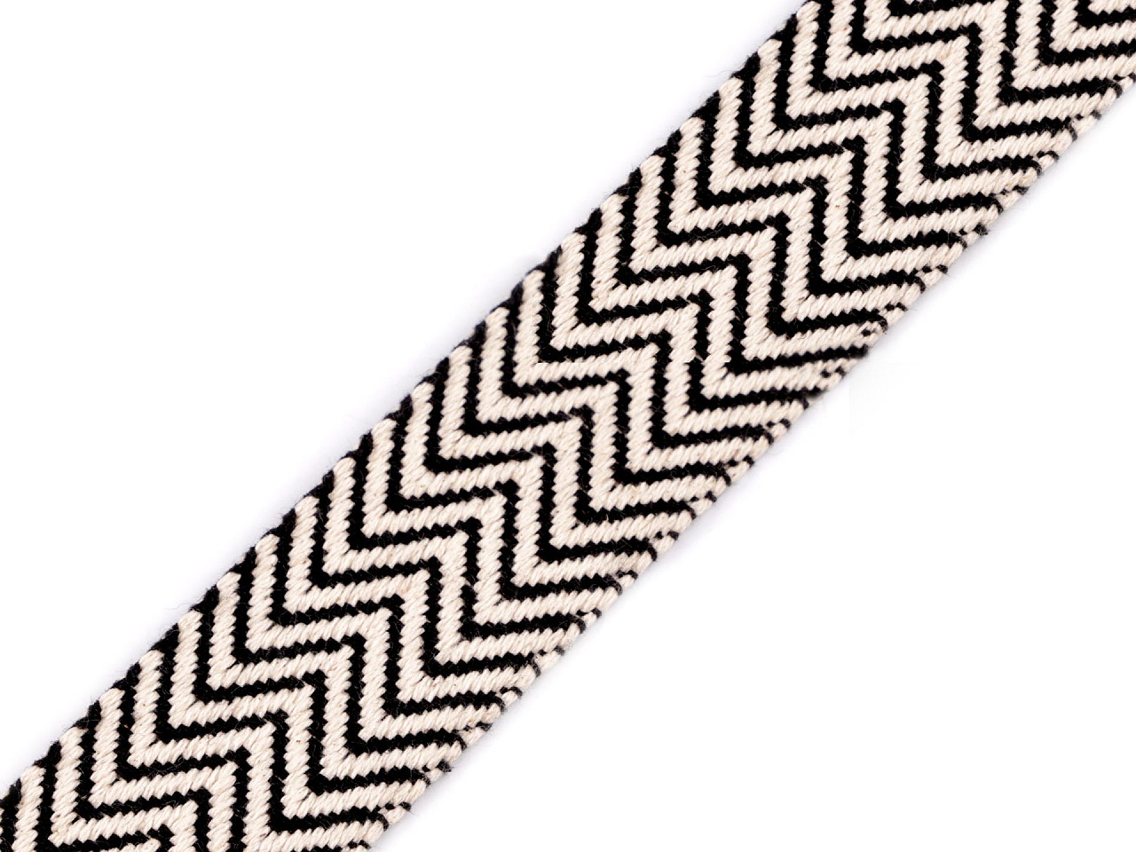 Chingă bumbac, față dublă, lățime 38 mm - Ecru deschis (1 Metru)