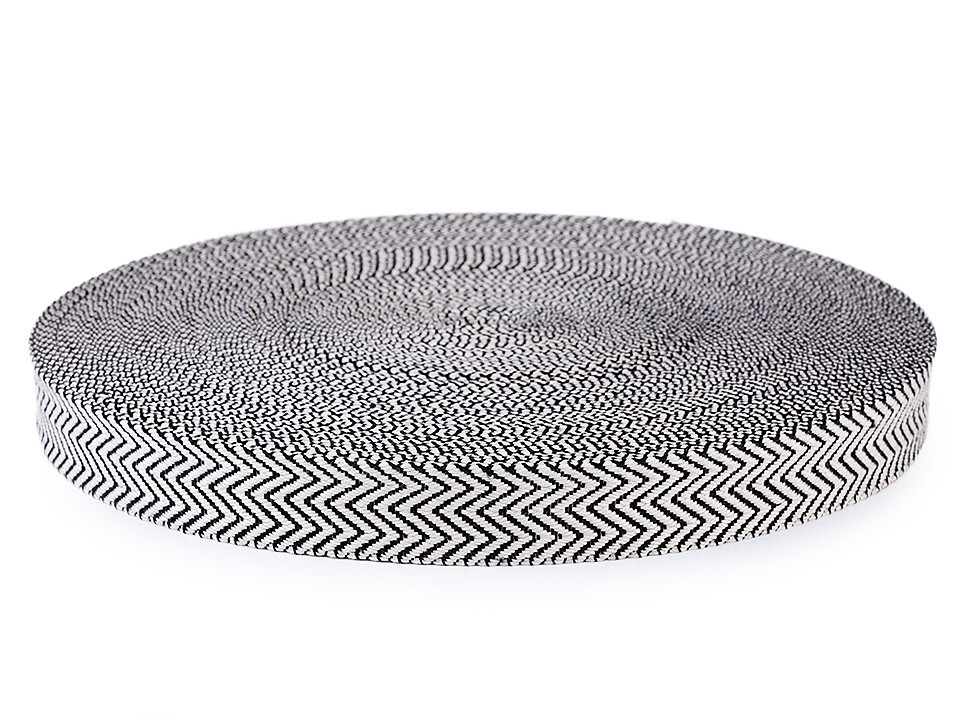 Chingă bumbac, față dublă, lățime 38 mm - Ecru deschis (1 Metru)