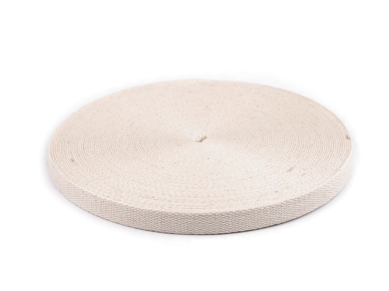 Chinga bumbac latime 15 mm - Ecru (25 Metri)