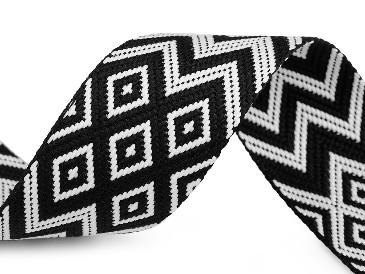 Chingă cu dublă față 50 mm - Negru (1 Metru)