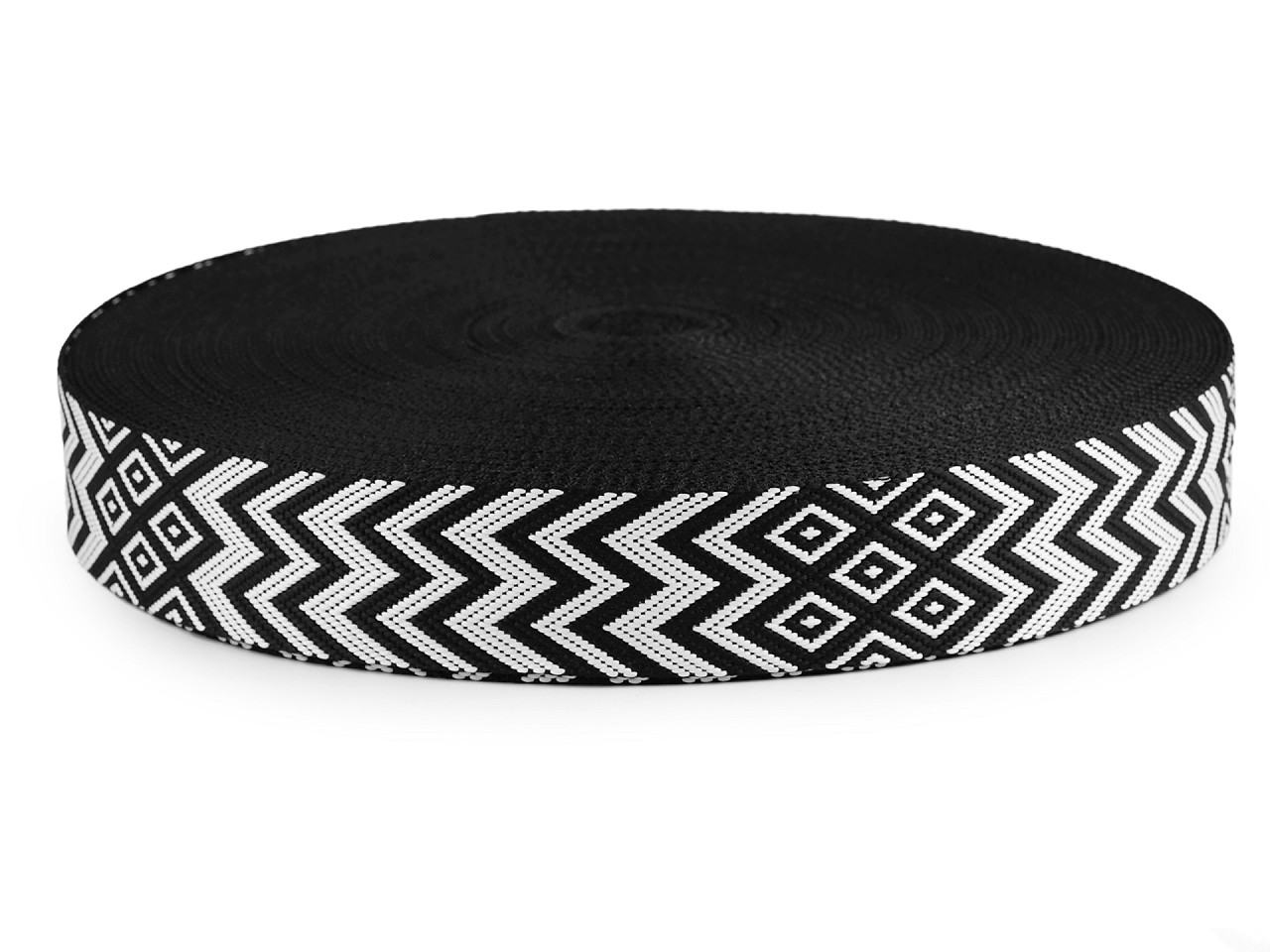 Chingă cu dublă față 50 mm - Negru (1 Metru)