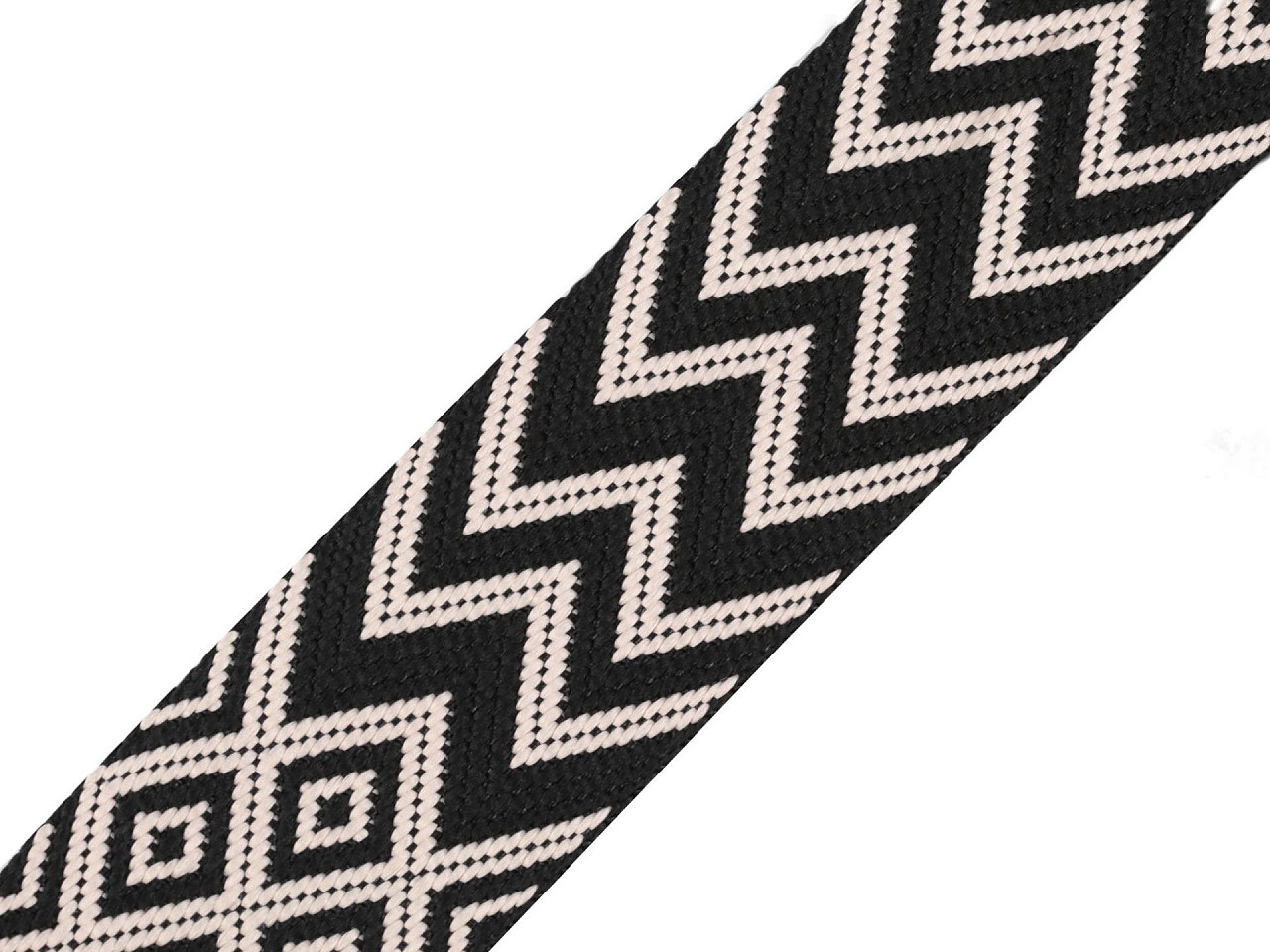 Chingă cu dublă față 50 mm - Negru (1 Metru)