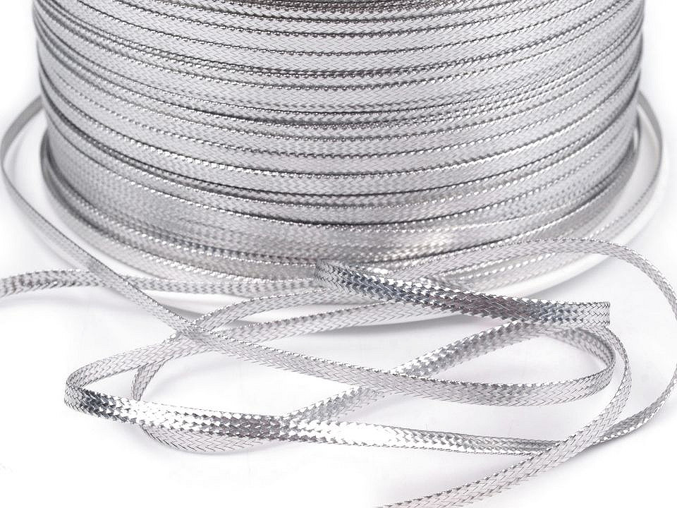 Şnur plat lurex, gol în interior, lățime 2,5 mm - Auriu (200 Metri) Şnur plat lurex, gol în interior, lățime 2,5 mm - Auriu (200 Metri)