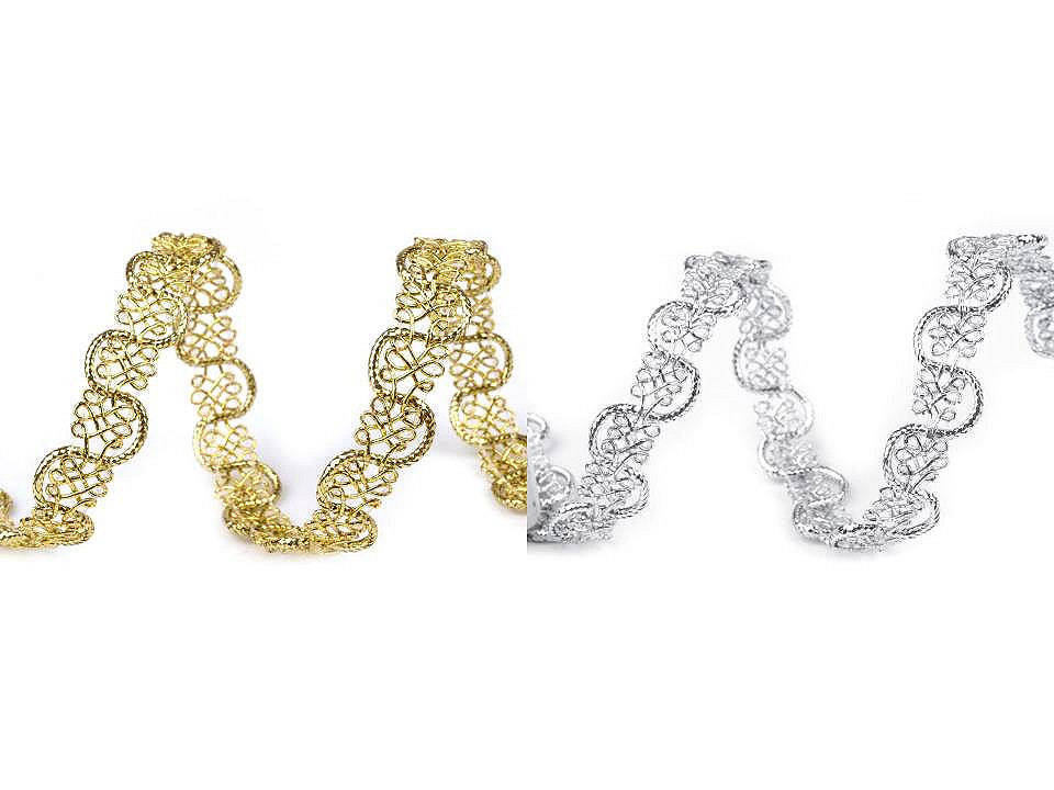 Galon decorativ cu fir metalic - Argintiu (18 Metri)