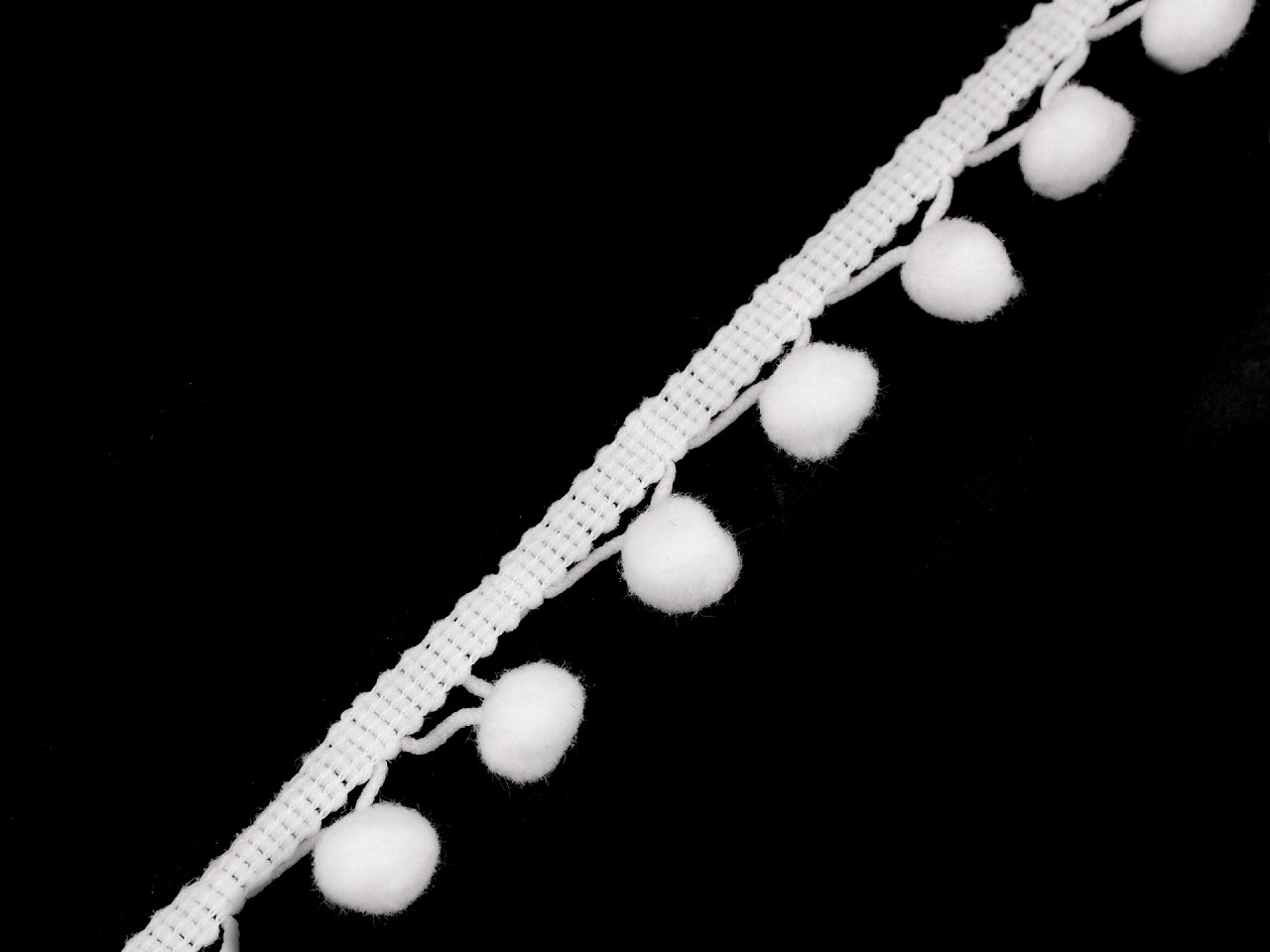 Bandă cu ciucuri, lățime 20 mm - Galben vanilie (1 Metru)