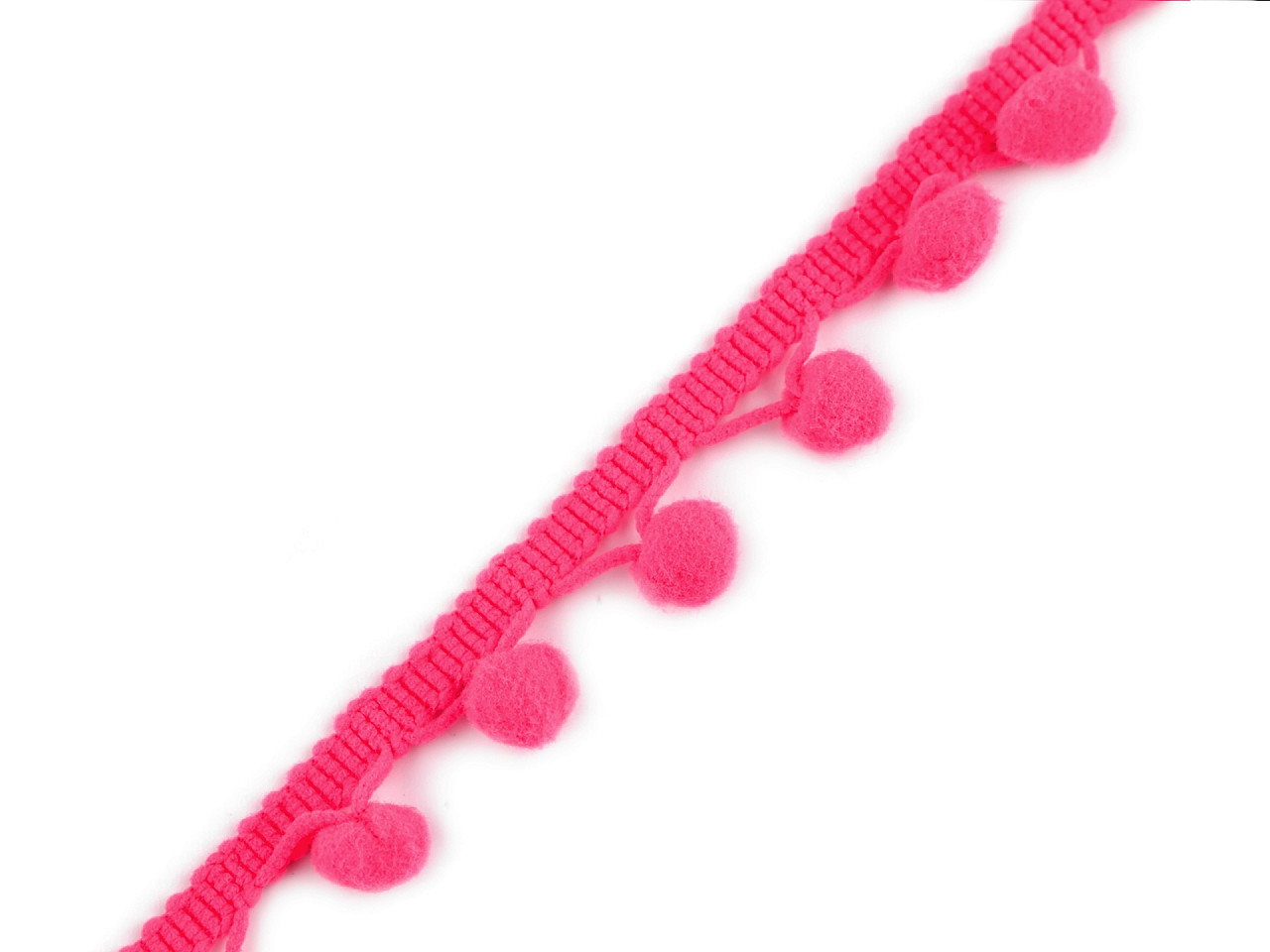 Bandă cu ciucuri, lățime 20 mm - Galben vanilie (1 Metru)